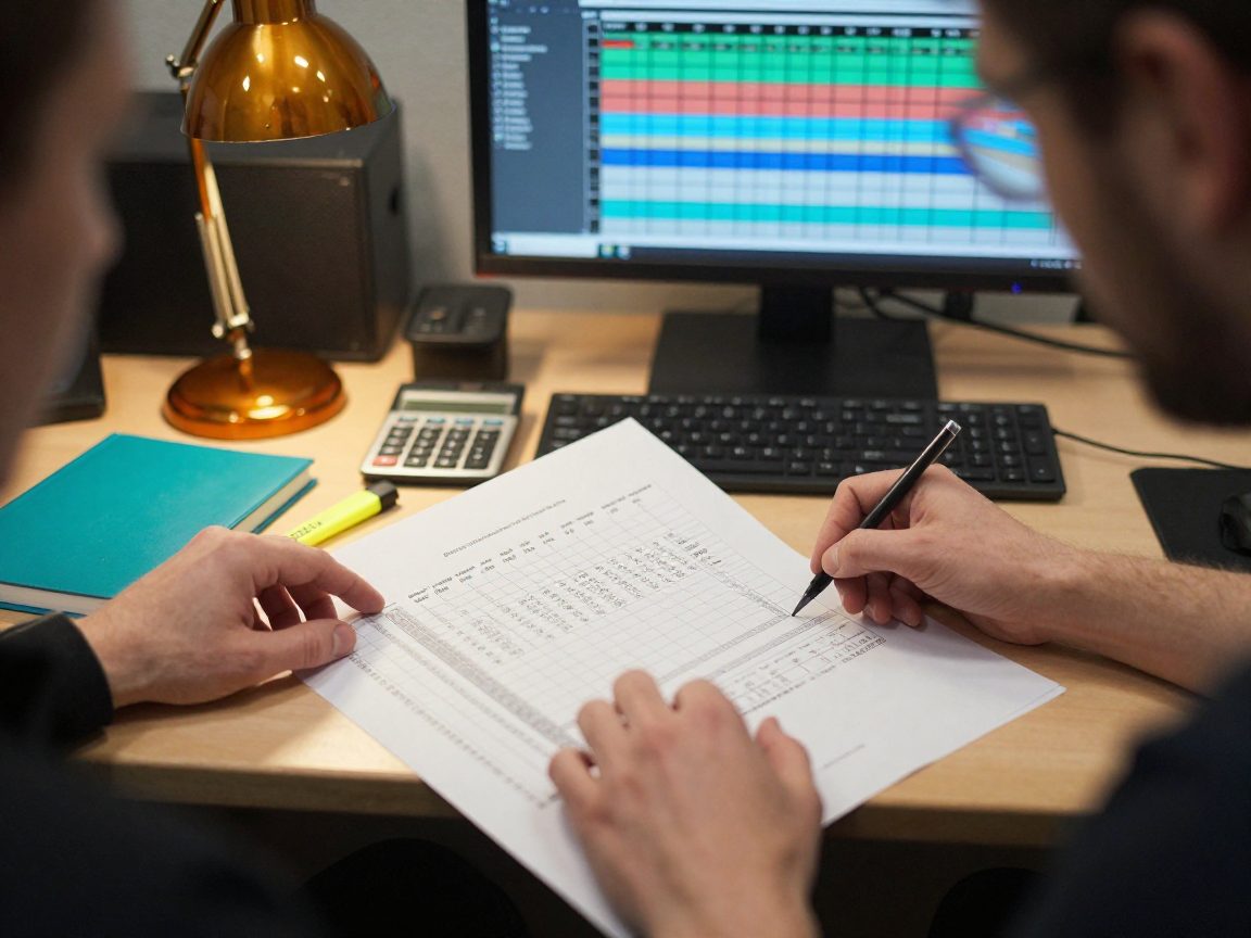 Musician and engineer planning mix scope at the desk.
